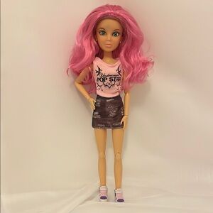 Pink hair doll